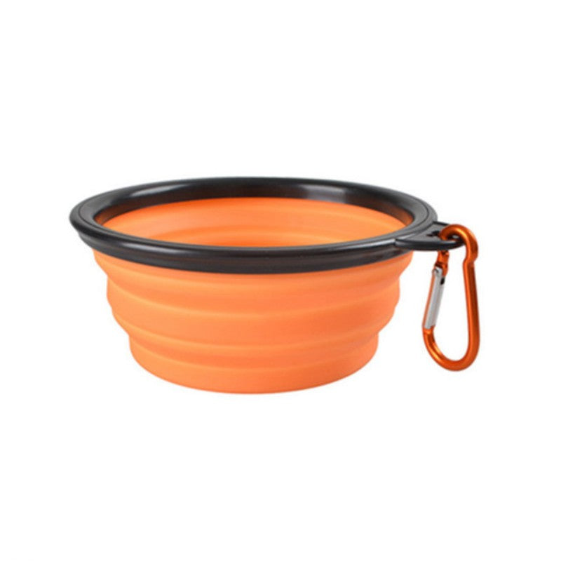 11.83oz Foldable Dog Food Dish for Outdoors