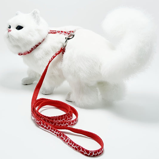 Cat Harness And Leash Set For Safe And Comfortable Walking