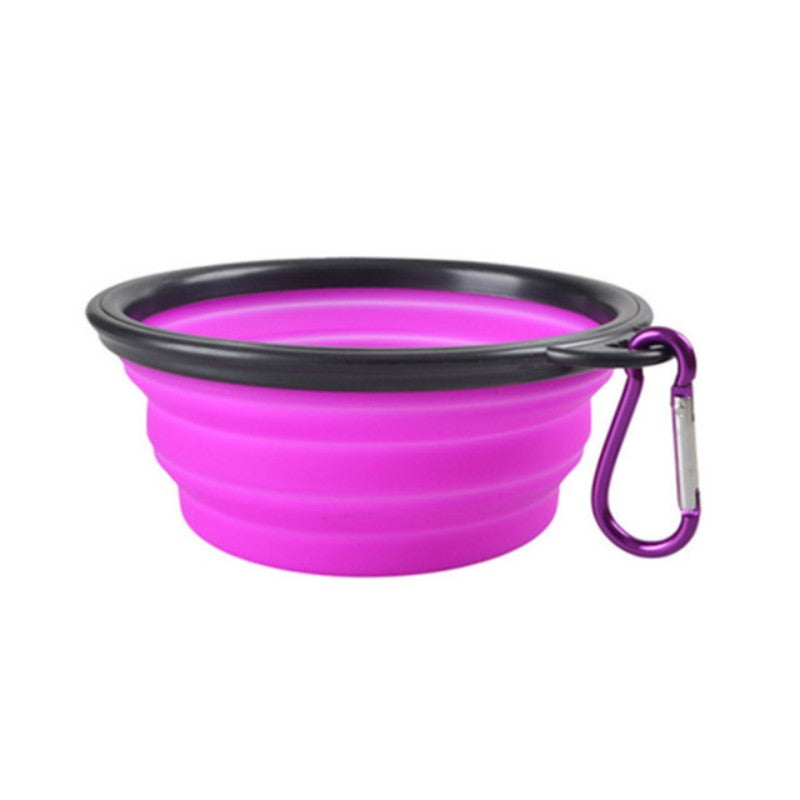 11.83oz Foldable Dog Food Dish for Outdoors