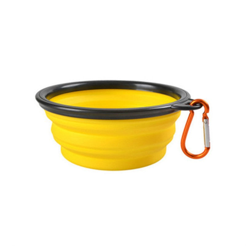 11.83oz Foldable Dog Food Dish for Outdoors