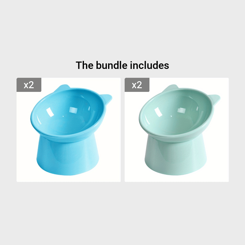 Premium Elevated Tilted Cat Bowl
