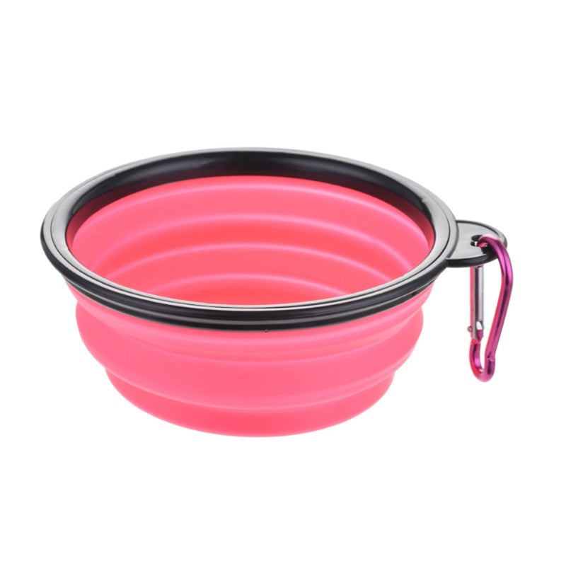 11.83oz Foldable Dog Food Dish for Outdoors